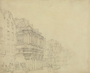 ギルドホール、エクセター、1797年頃（紙上グラファイト）